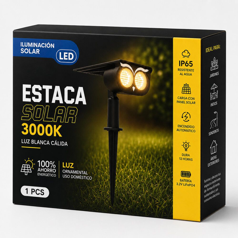 Luminaria Solar Con Estaca Para Jard&iacute;n & Patio Ip65 3k /12hr image number 1.0