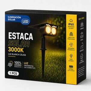 Luminaria Solar Con Estaca Para Jard&iacute;n & Patio Ip65 3k /12hr