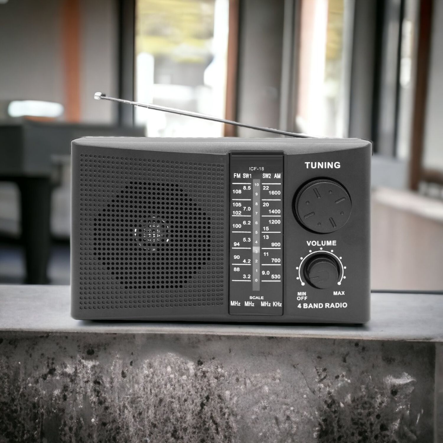 Radio Am / Fm Multibandas Recargable A Pilas Y Corriente 18r image number 4.0
