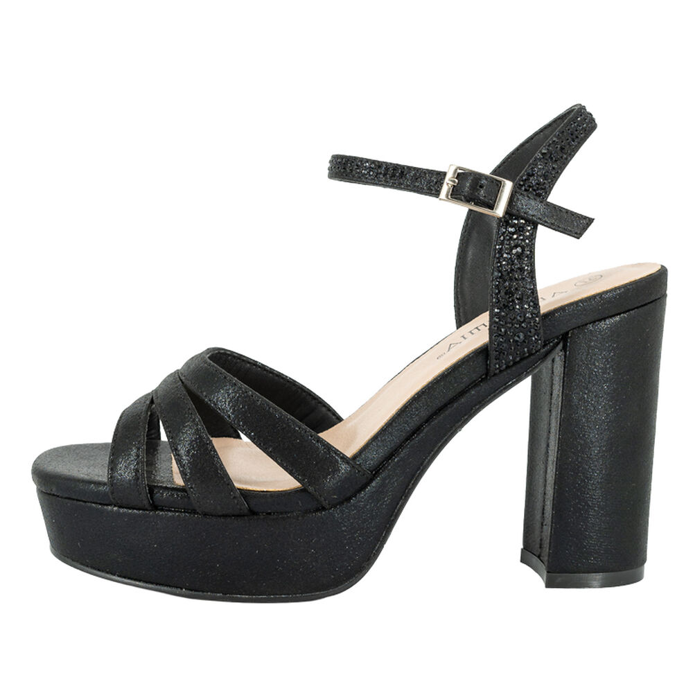 Sandalia Plataforma Isla Negro Alquimia image number 1.0