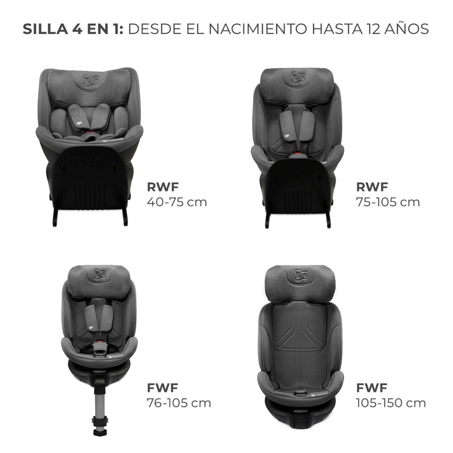 Silla De Auto Convertible Xrider 2 I-size Gris image number 2.0