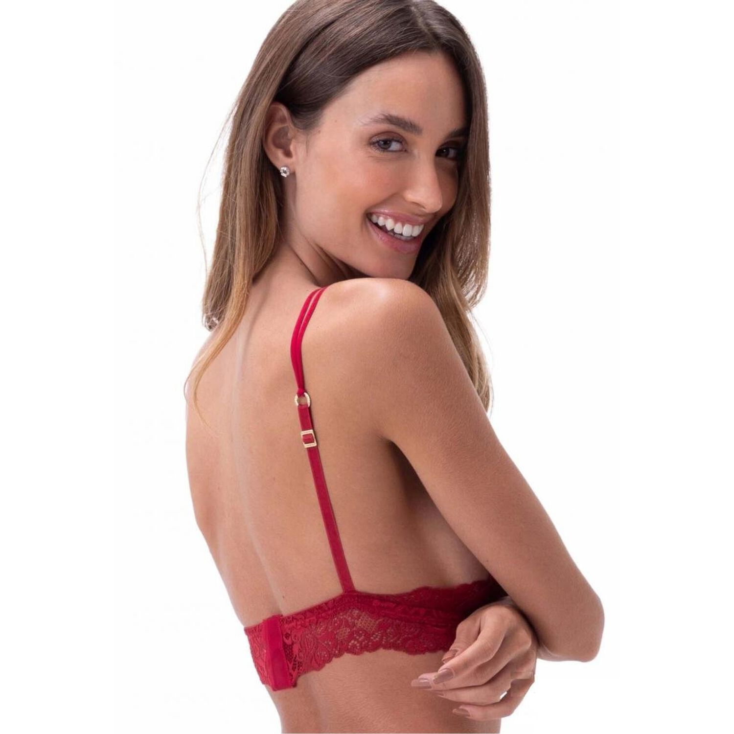 Bralette Sin Copas Ni Aros Rojo 2rios image number 2.0