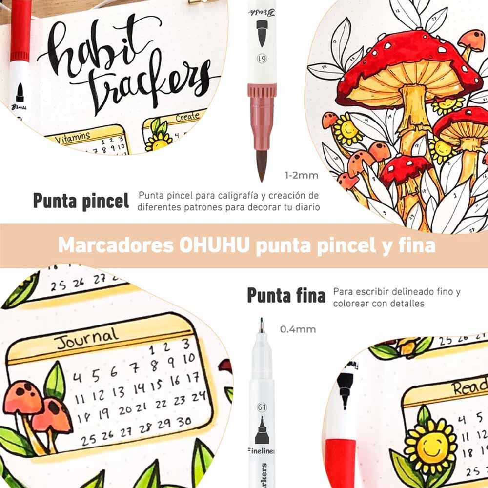 Ohuhu Maui 120 Marcadores A Base De Agua (estuche Verde) image number 4.0