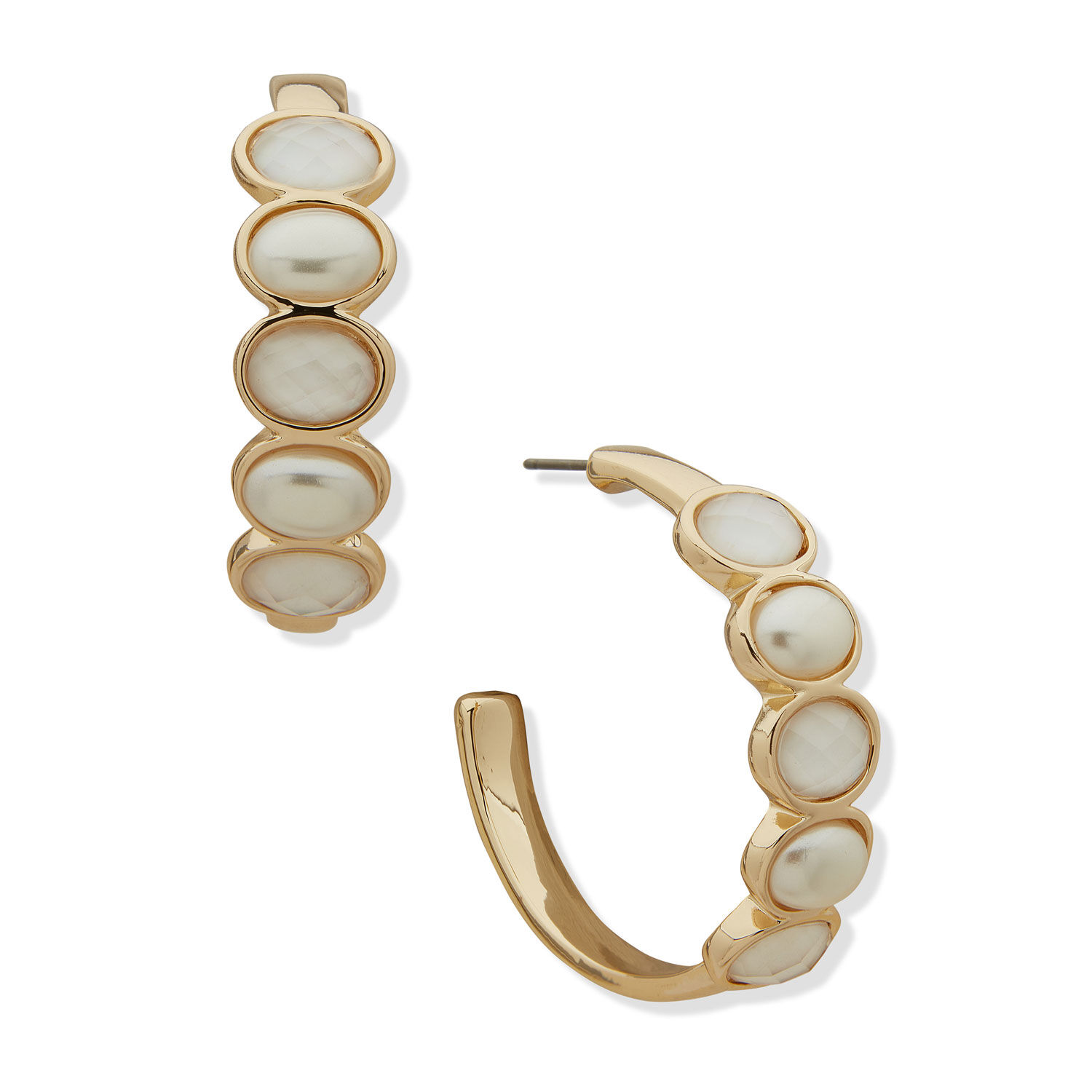 Aros Tipo Argollas Anne Klein Dorado Mujer image number 0.0