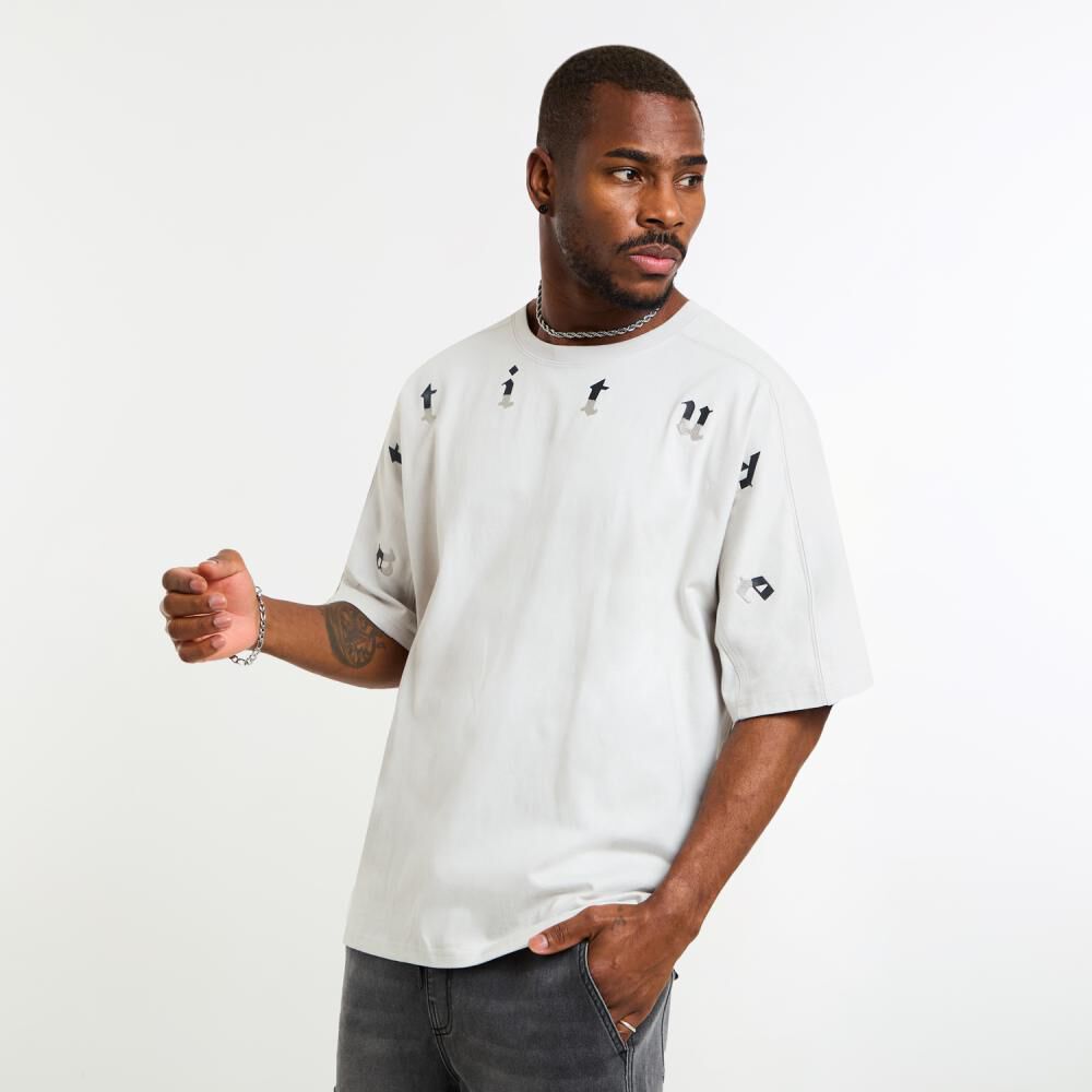 Polera Oversize Manga Corta Cuello Redondo Hombre Rolly Go image number 2.0