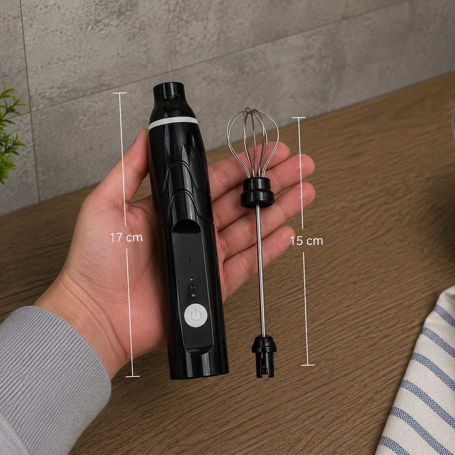 Espumador Batidor De Mano Recargable 3 Velocidades Con Doble Cabezal Para Caf&eacute;, Matcha Y Prote&iacute;nas image number 2.0