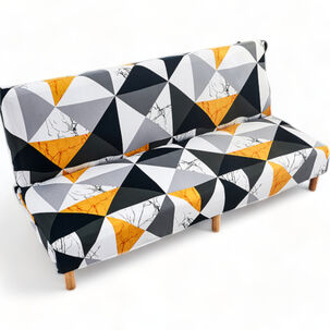 Funda Cubre Futon Elasticada Estampada Tela Lisa Ffe1-8