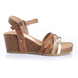 Sandalia Mujer Via Uno Camel