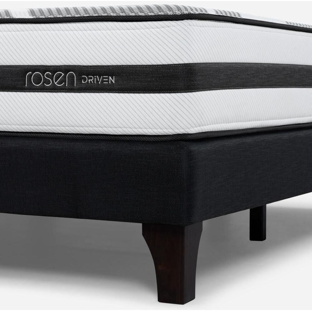 Cama Europea Rosen Driven / 2 Plazas / Base Dividida + Set De Maderas Nolita Grafito image number 2.0