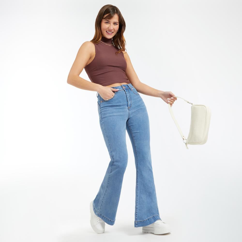 Jeans Tiro Alto Flare Mujer Freedom image number 1.0
