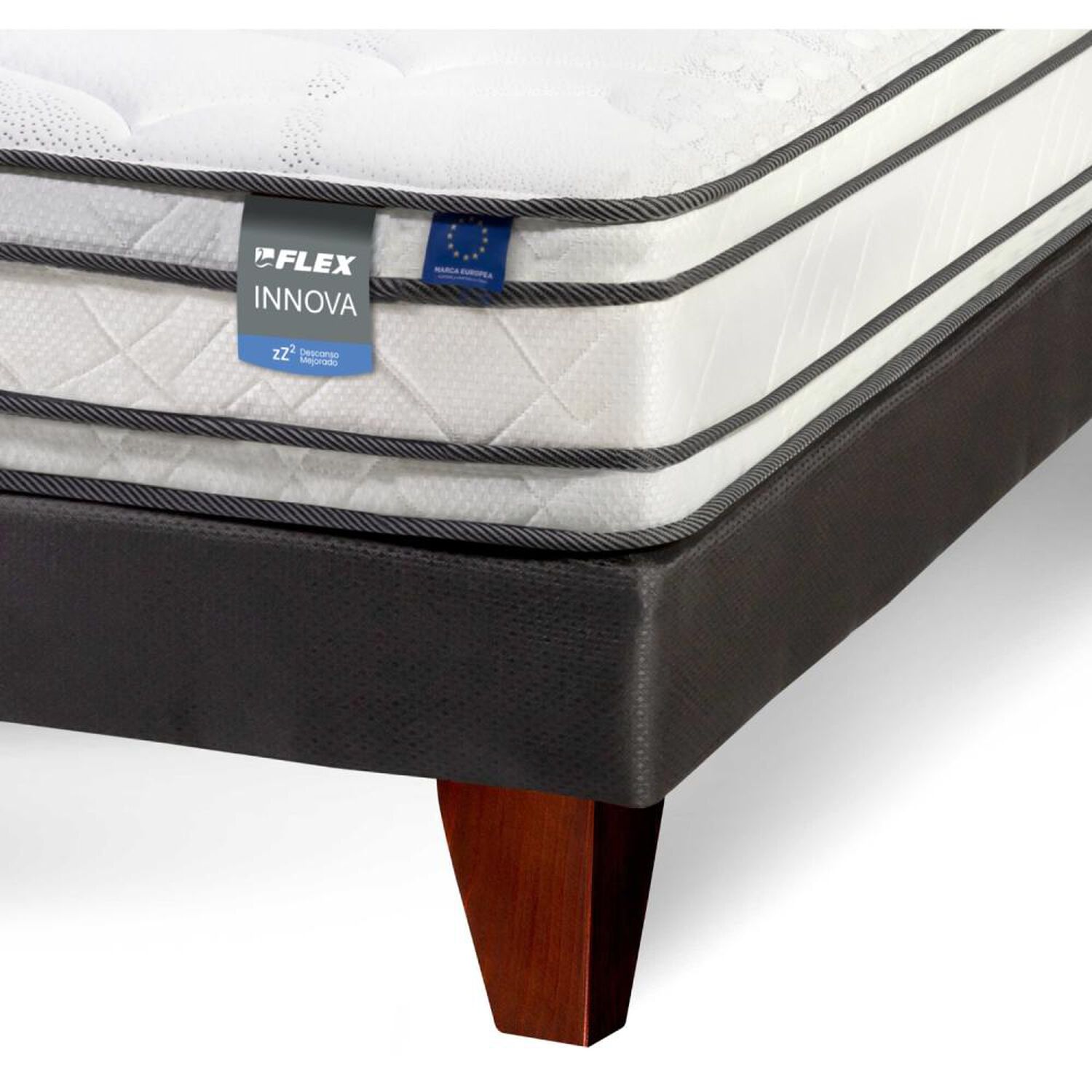 Cama Europea Flex Innova / 2 Plazas / Base Dividida + Respaldo image number 2.0