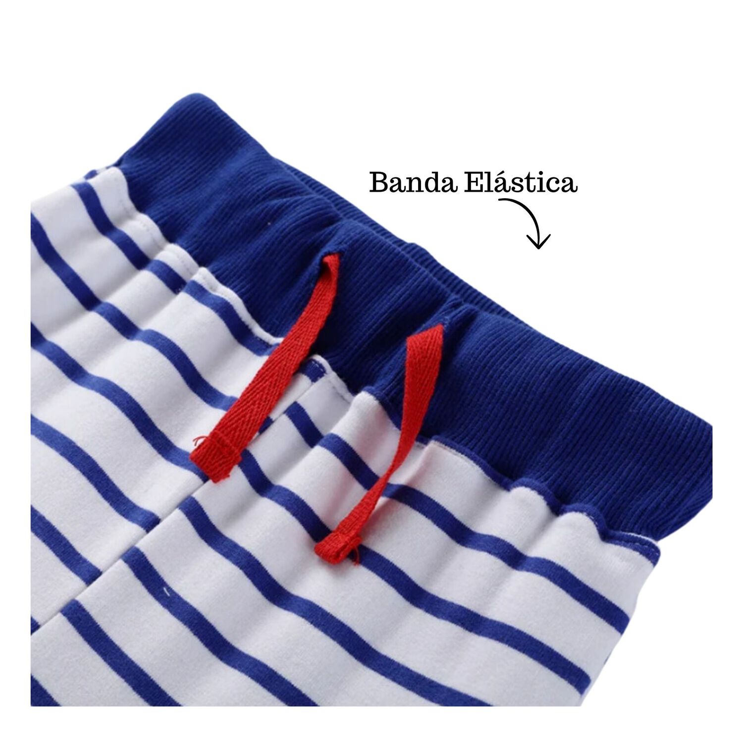 Pantal&oacute;n Buzo Ni&ntilde;o 100% Algod&oacute;n Jump Kids Azul Rayas Jirafas image number 4.0