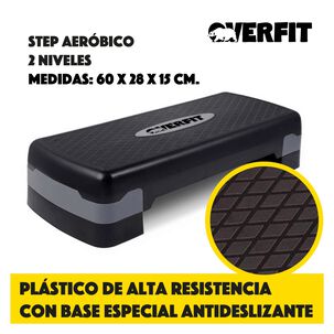 Step Aeróbico Ajustable 2 Niveles Antideslizante Overfit