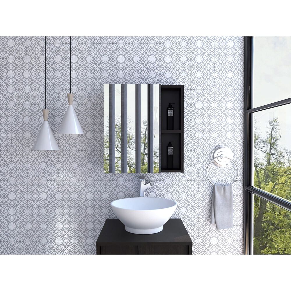 Botiquin Con Espejo 1 Puerta Fm-017n - Negro image number 7.0