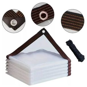 Cobertor Impermeable Transparente 3 X 5 Con Ojetillos