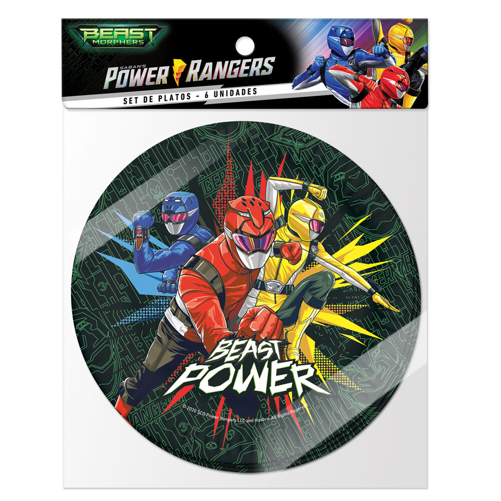 Set Cumpleaños Power Ranger Para 6 Personas Cotillón image number 21.0