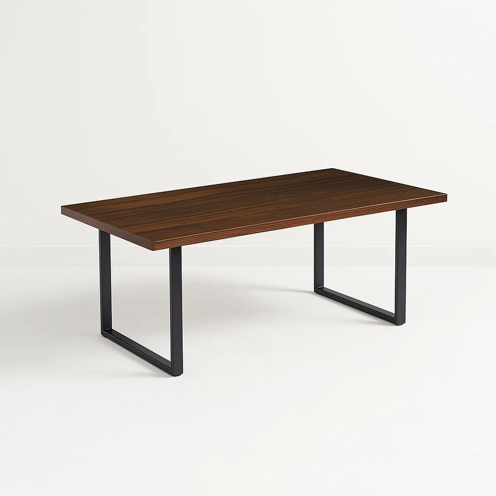 Mesa De Comedor Estilo Industrial 160x90 - Madera Oscura Walnut image number 0.0