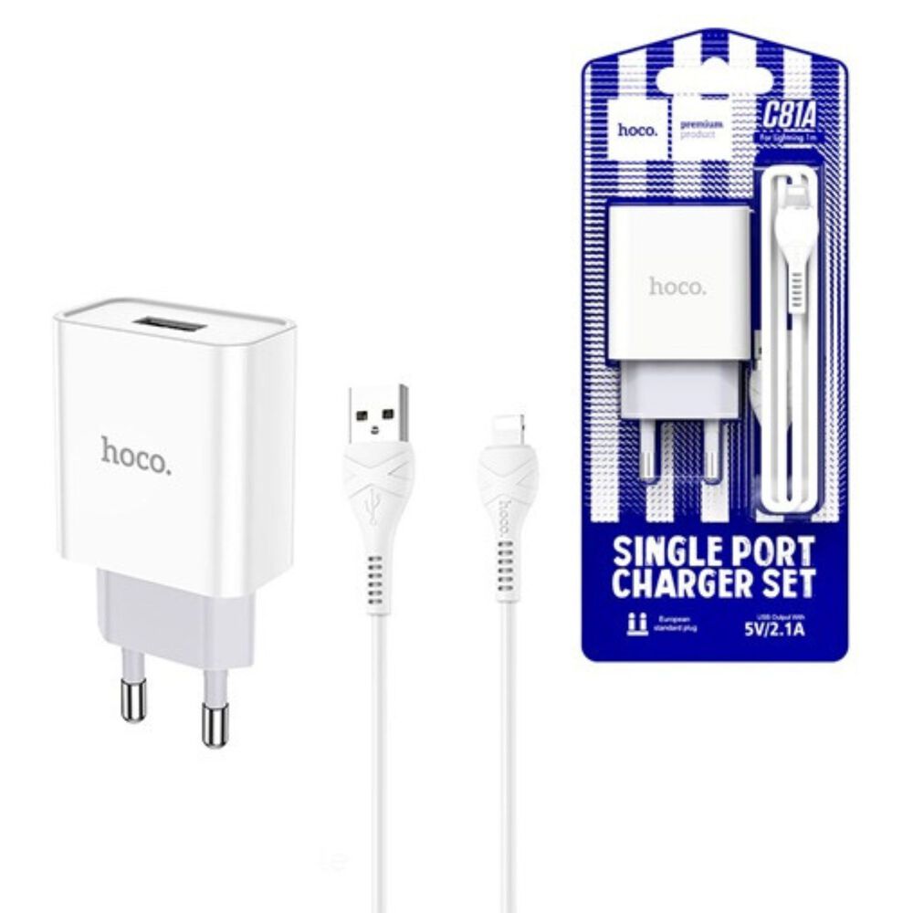 Cargador Hoco C81a 3.0 Usb A Lightning Con Cable Para Iphone image number 0.0