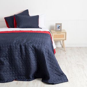 Cubrecama Quilt Liso King Marengo - Rojo