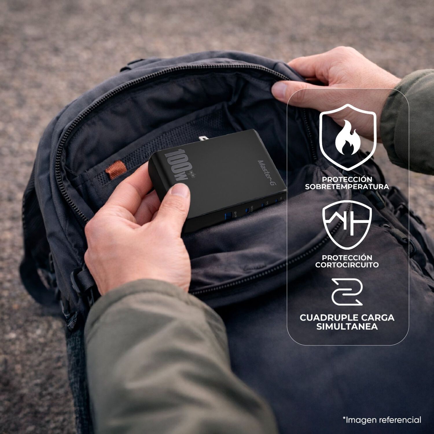 Cargador Port&aacute;til Universal 100w + Cable Usb-c Master-g image number 3.0