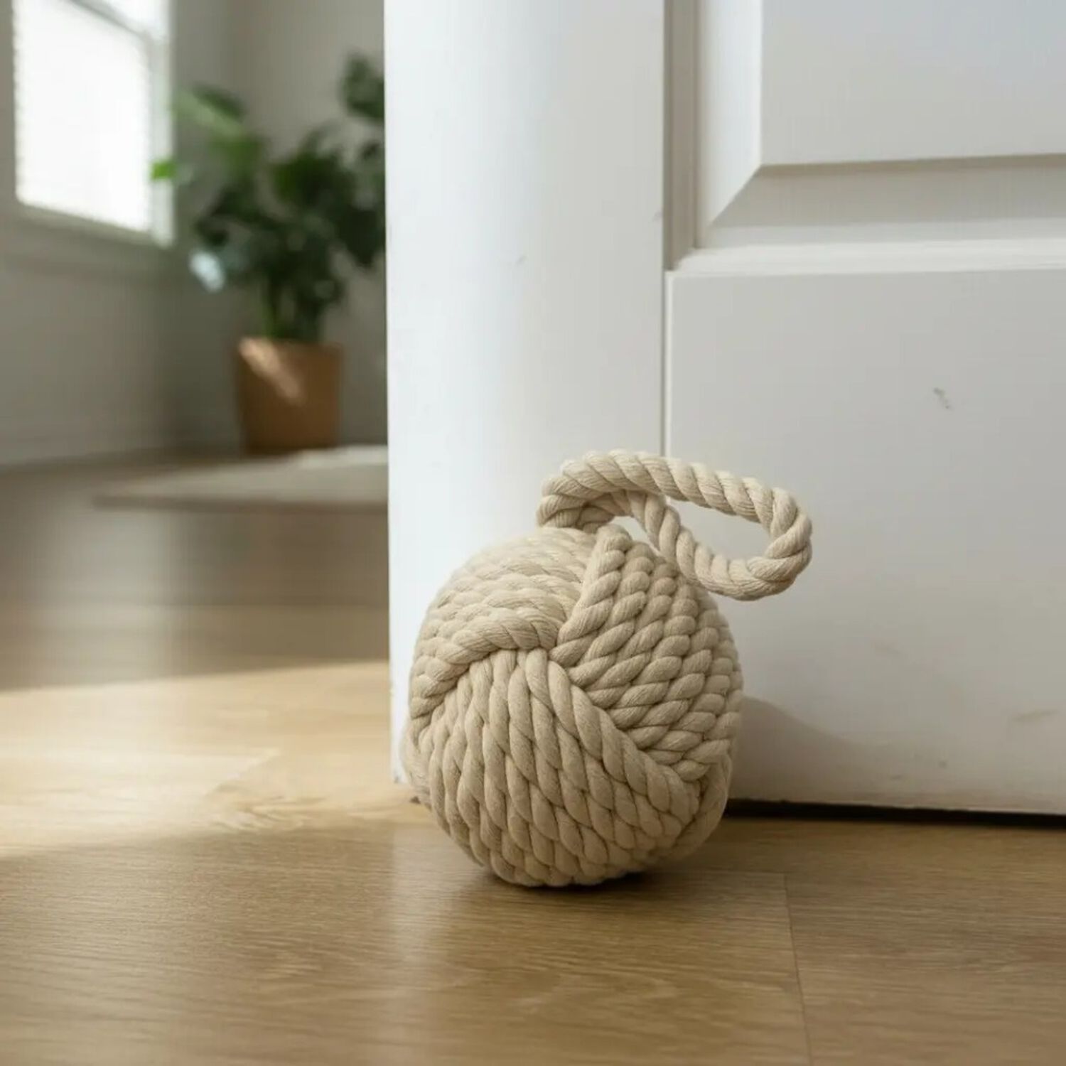 Tope De Puerta Decorativo De Yute Bola R&uacute;stica (1,85 Kg) image number 4.0