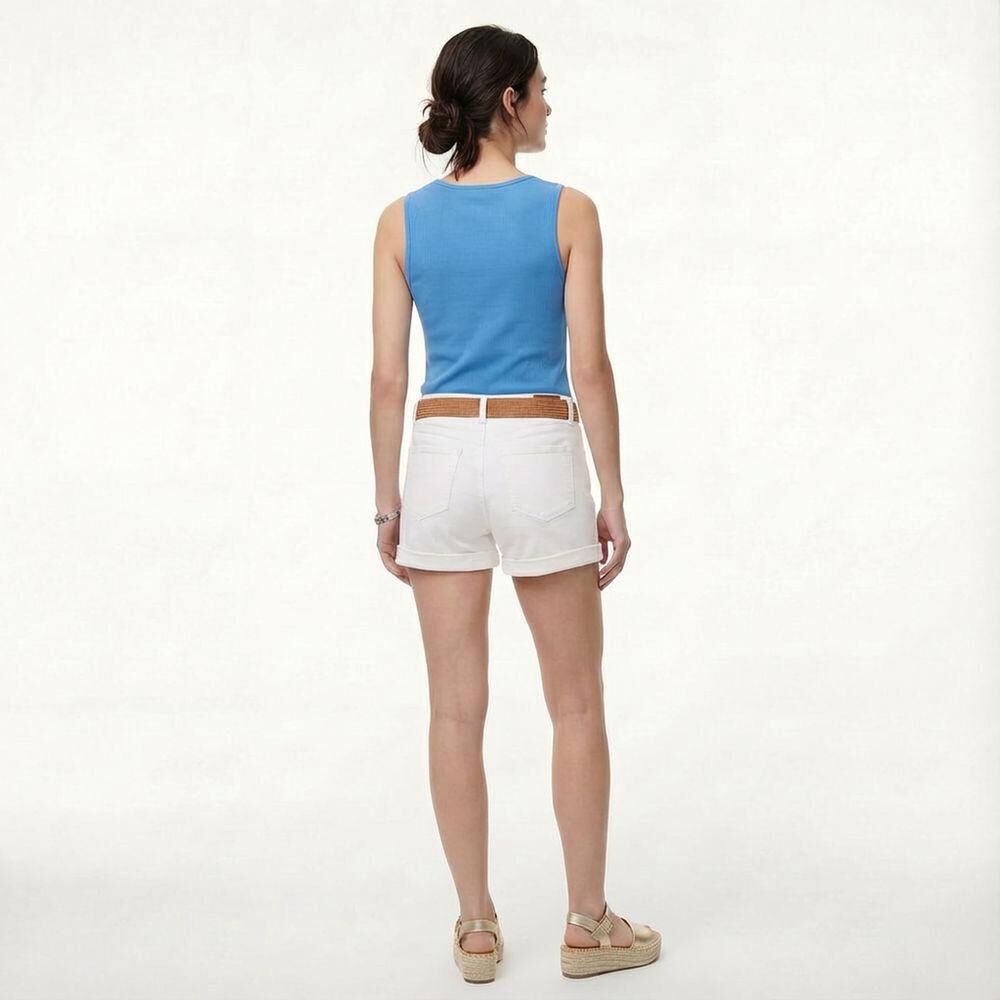 Polera Crop Sin Mangas Cuello V Mujer Kimera image number 1.0