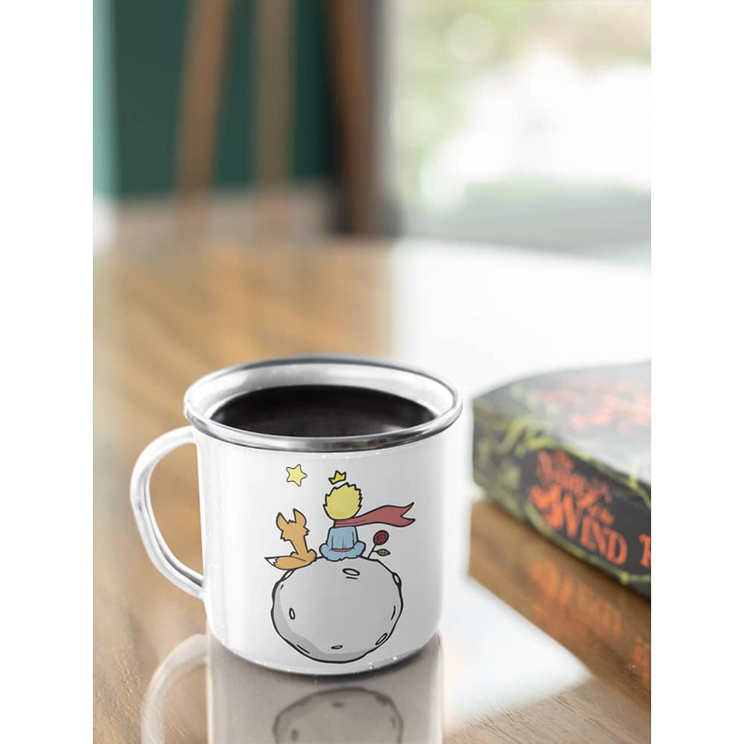 Taza Enlozada Lechera El Principito Libro Tiempo Con Rosa image number 3.0