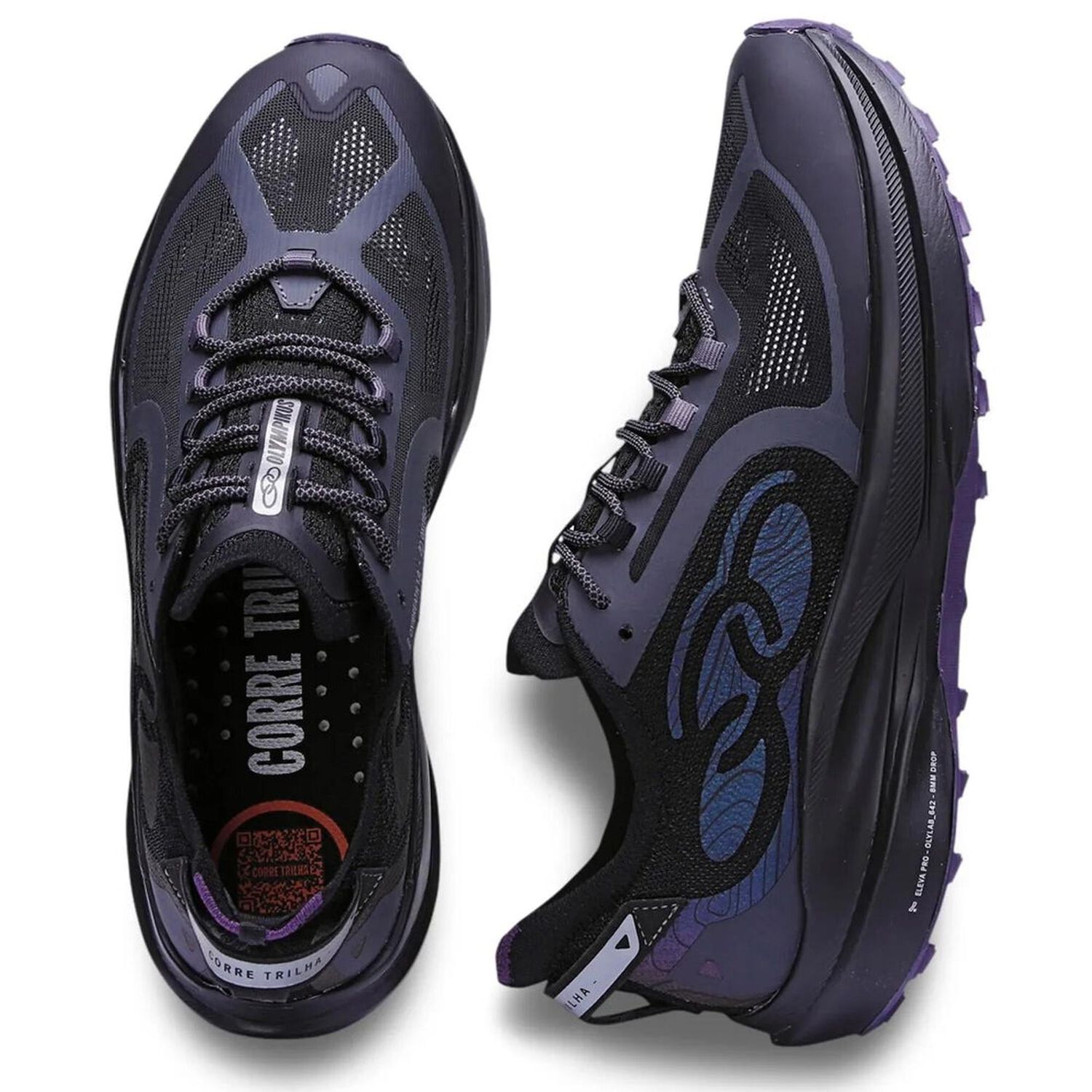 Zapatilla Trail Running Mujer Corre Trilha Negro image number 2.0