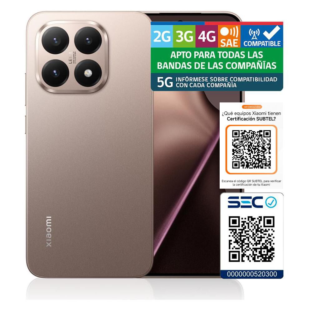Smartphone Xiaomi 15T / 5G / 512 GB / Rose Gold / Liberado image number 8.0