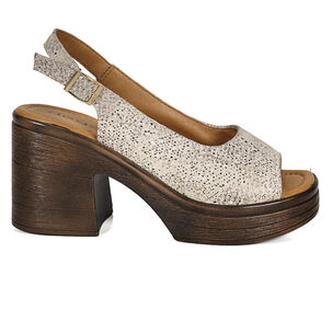 Sandalia Cuero Yanil Beige Print