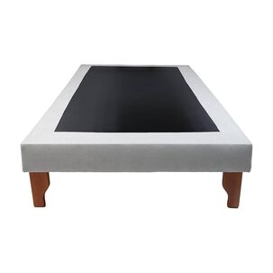 Base De Una Plaza Lino Gris Claro