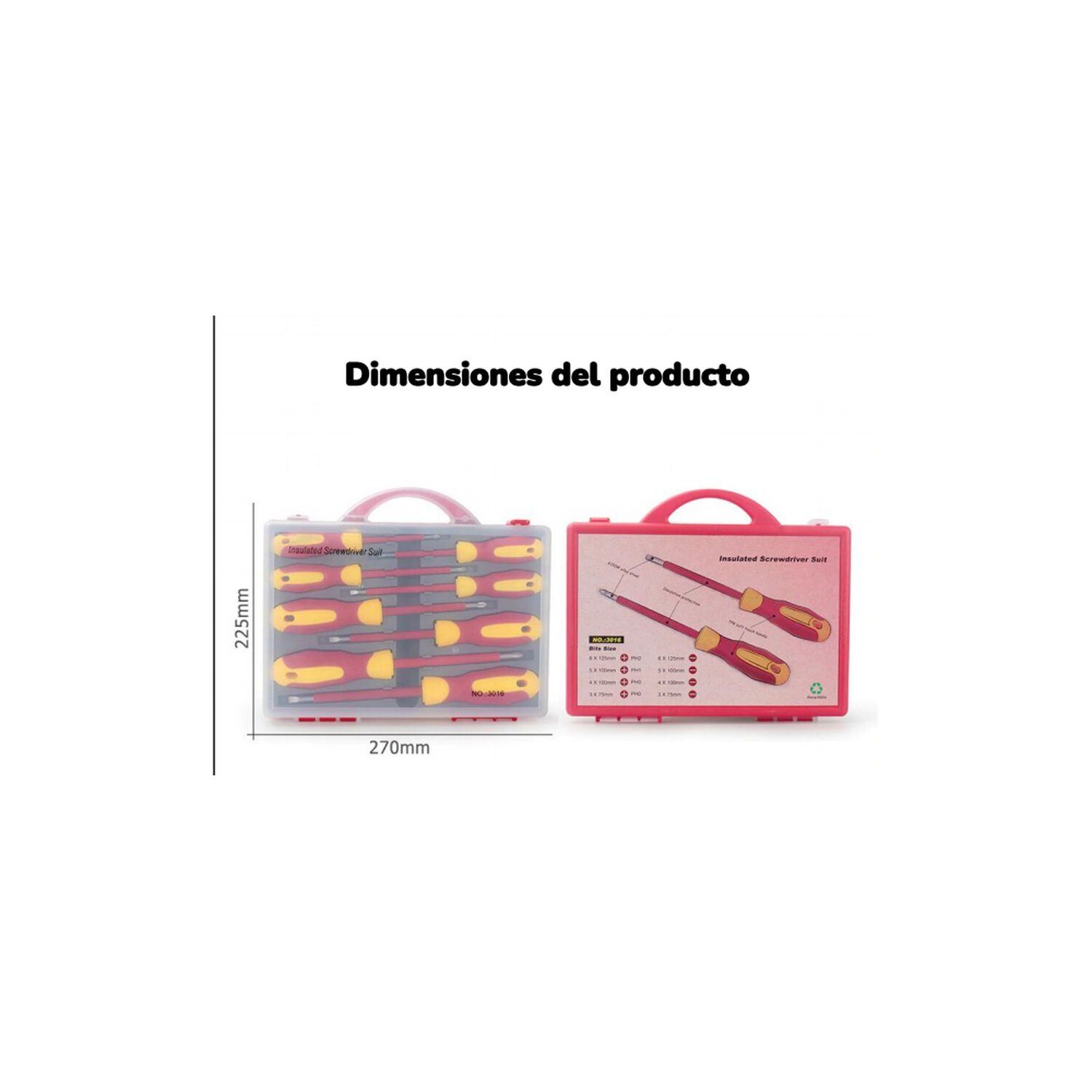 Kit De Destornilladores Aislados De 8 Piezas image number 3.0