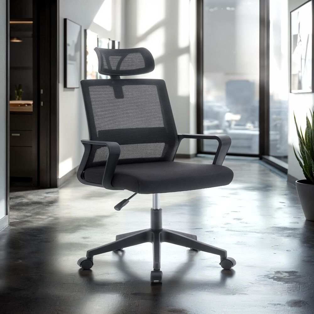 Silla De Oficina Ejecutiva Roma Ergonomica Color Negro Bm-695 Arthome image number 2.0