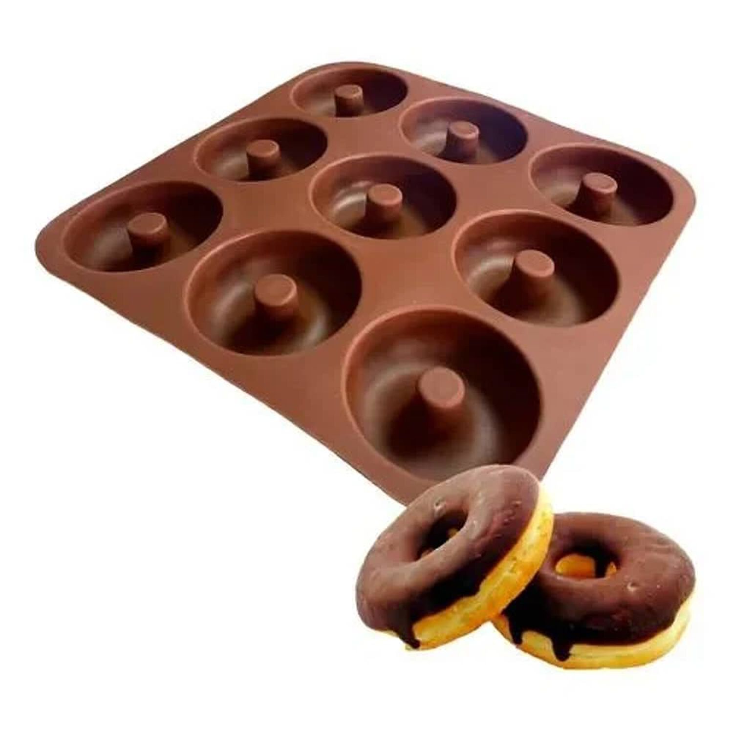 Moldes De Silicona Para Donas Cafe image number 1.0