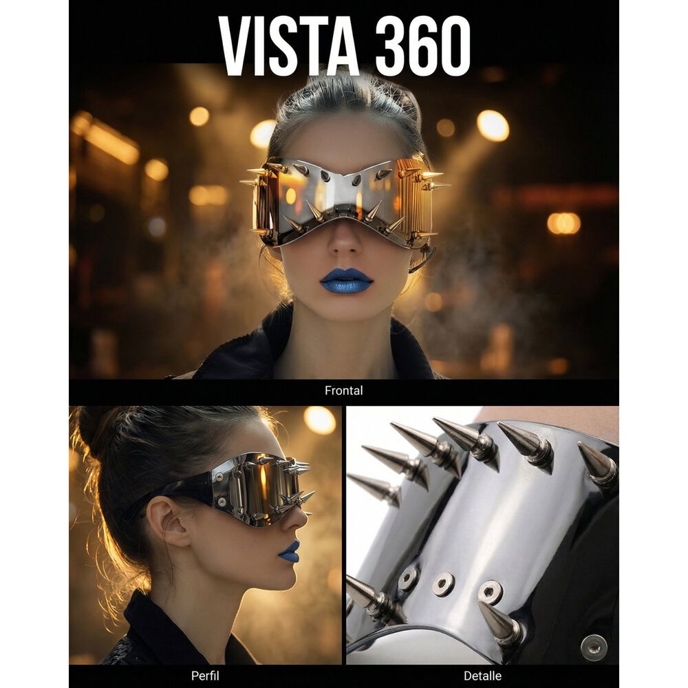 Lentes Premium Steampunk Para Fiestas Reggaet&oacute;n Metaleros image number 7.0