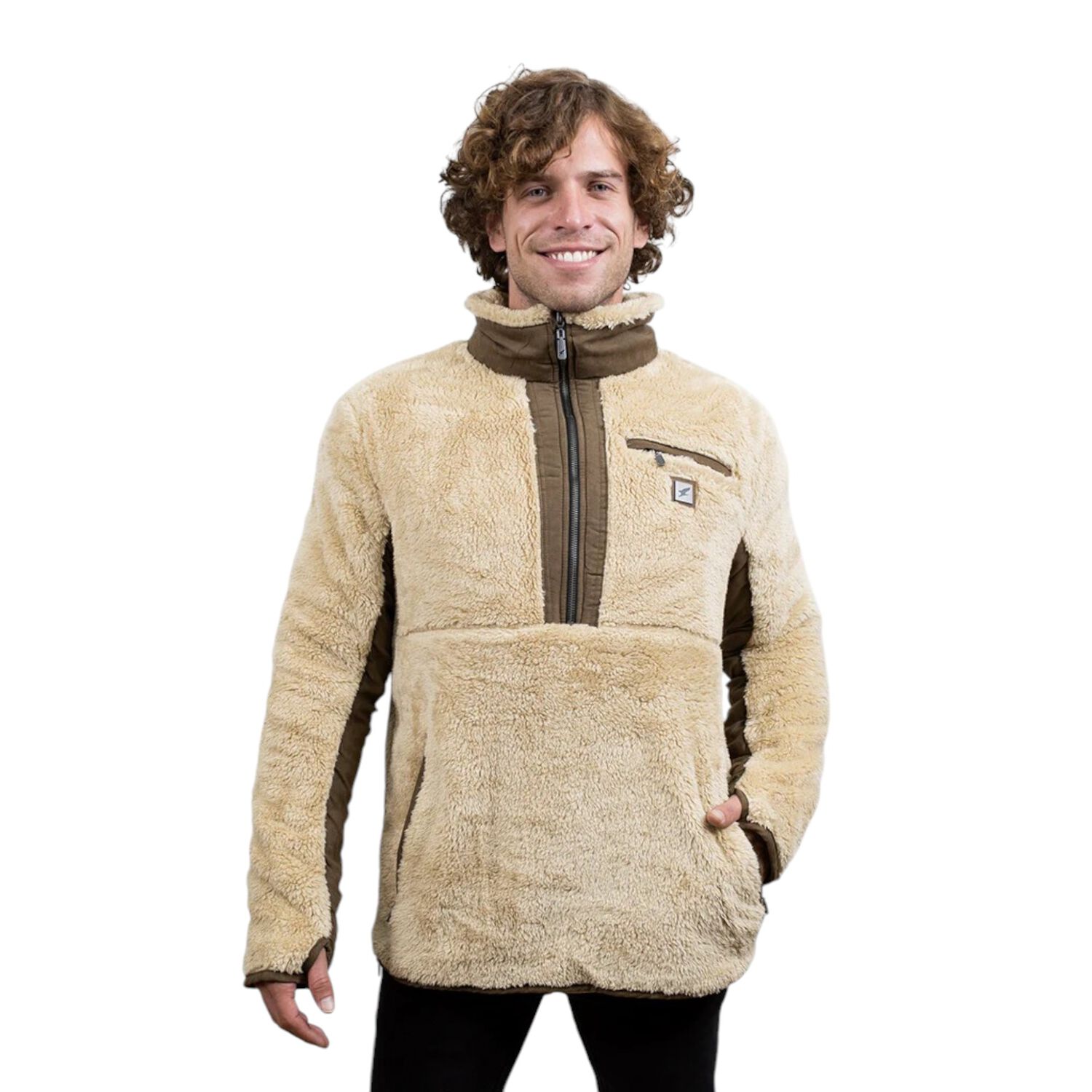 Poler&oacute;n Shaggy Lander Taupe Hombre Falcone image number 0.0