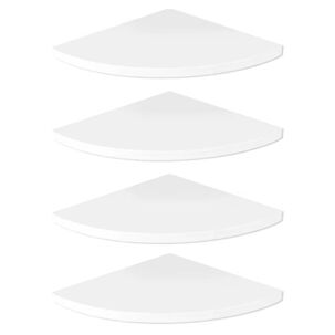 Repisa Esquinero Estante Flotante 4 Niveles Blanco