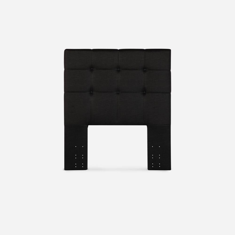 Cama Europea Rosen Indie / 1 Plaza / Base Normal + Respaldo Issey Grafito image number 1.0