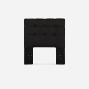 Cama Europea Rosen Indie / 1 Plaza / Base Normal + Respaldo Issey Grafito