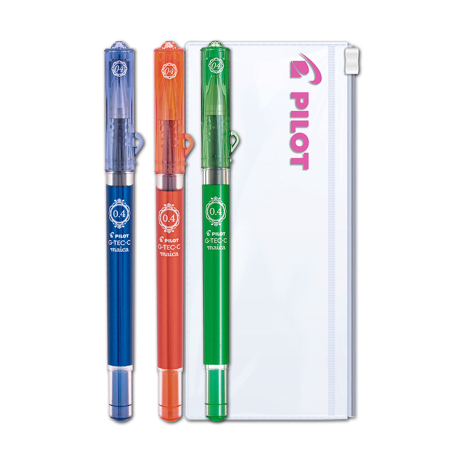 Set 3 Lapiz Gel Pilot Maica 0.4mm Azul Piedra, Cobre, Verde image number 1.0