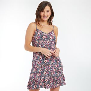 Vestido Con Vuelo En Ruedo Sin Mangas Cuello Redondo Mujer Freedom