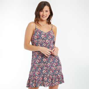 Vestido Con Vuelo En Ruedo Sin Mangas Cuello Redondo Mujer Freedom