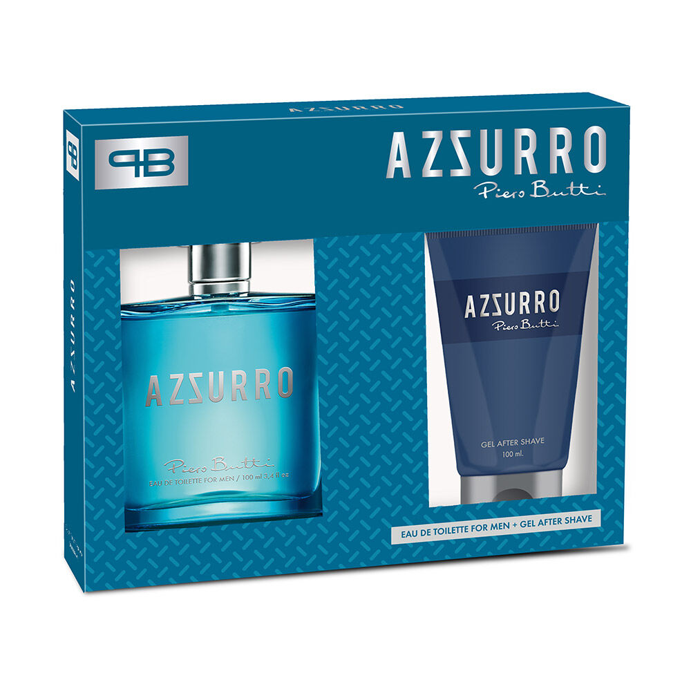 Perfume Hombre Piero Butty Azzurro / 100 Ml + Gel After Shave / 100 Ml image number 0.0