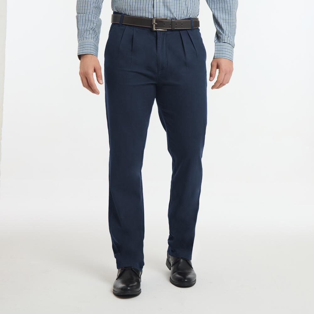 Pantalón Liso Tiro Medio Regular Hombre Herald image number 0.0