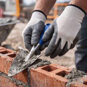 Guante Palma Goma Talla S Para Jardineria Construccion Blanco