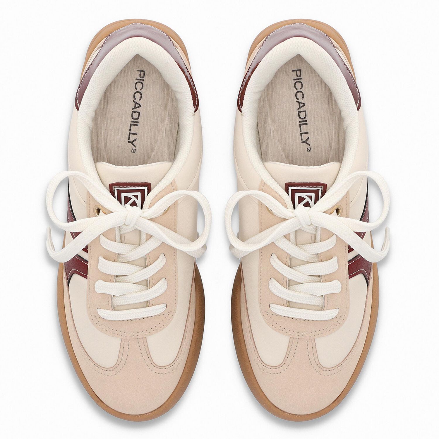 Zapatilla Mujer Beige/burdeo Caroline Piccadilly image number 1.0