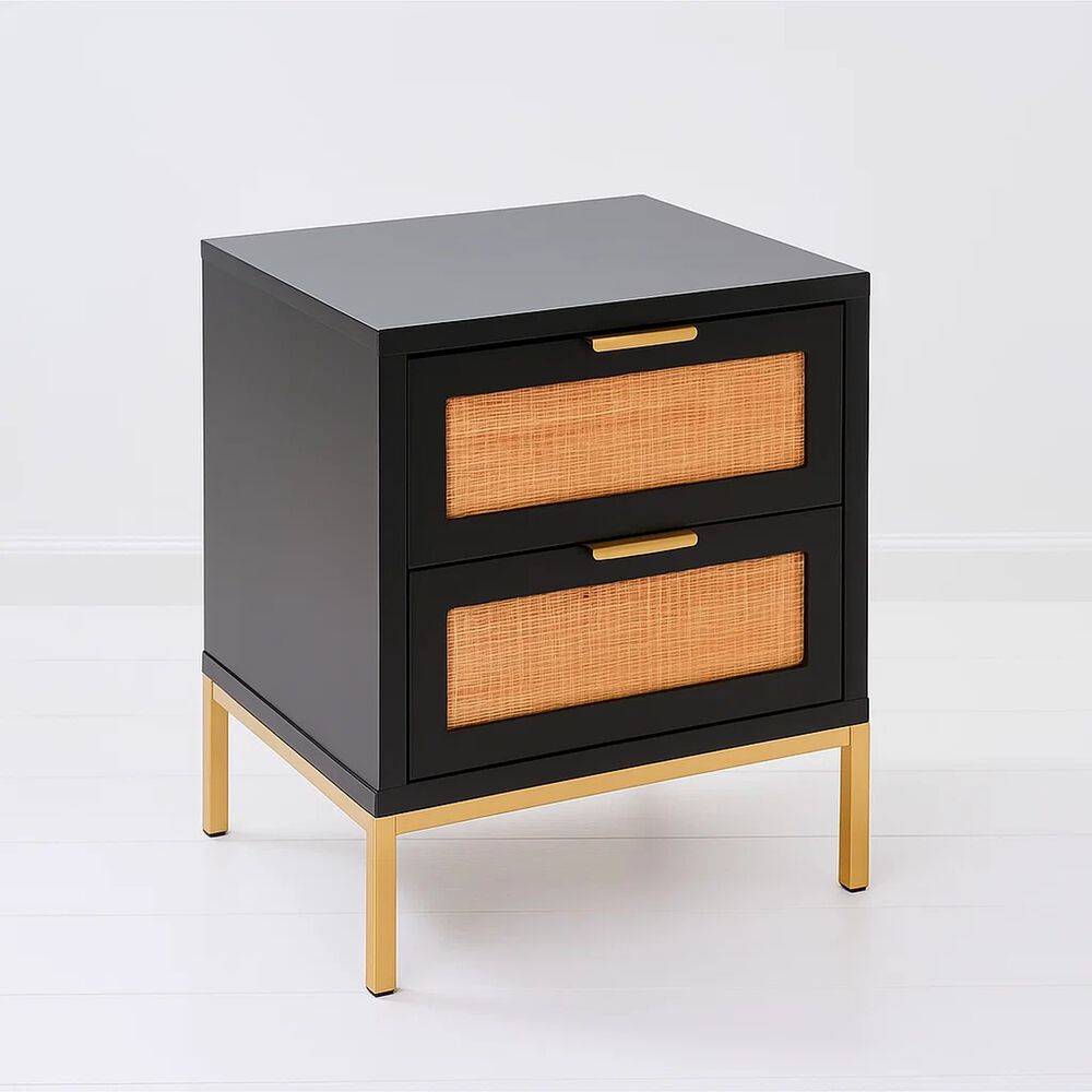 Velador Rattan Dark Dos Cajones 48x35x55 image number 0.0