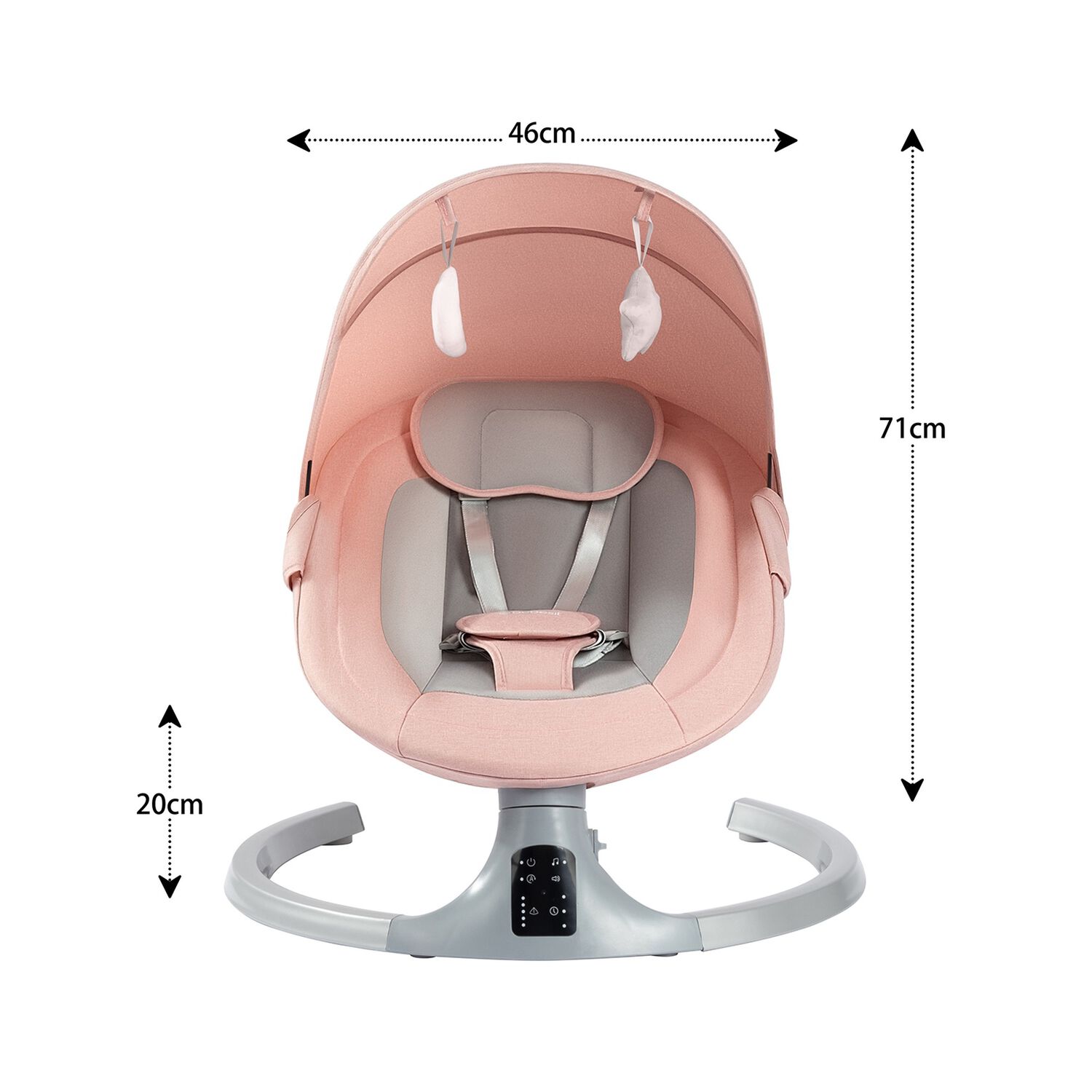 Silla Nido Bouncer Babyswing Smart Rosado image number 3.0