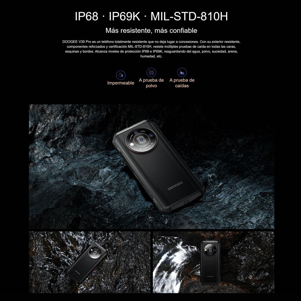 Doogee V30 Pro Resistente A Golpes, Polvo, Humedad Y Agua / Bater&iacute;a Potente, C&aacute;mara Visi&oacute;n Nocturna, Potente Parlante image number 2.0