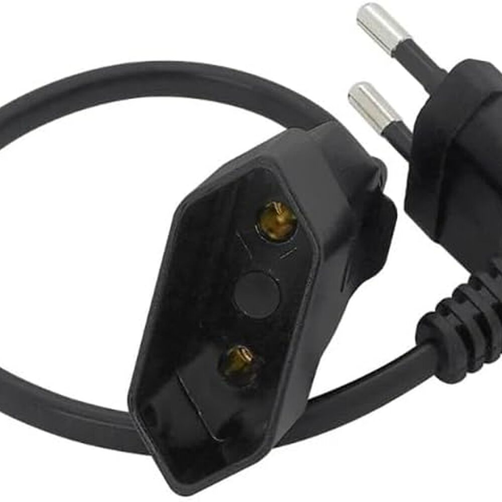 Cable De Extensión Europeo, Enchufe Macho A Hembra 90 Grados De 0.3 Mts image number 4.0